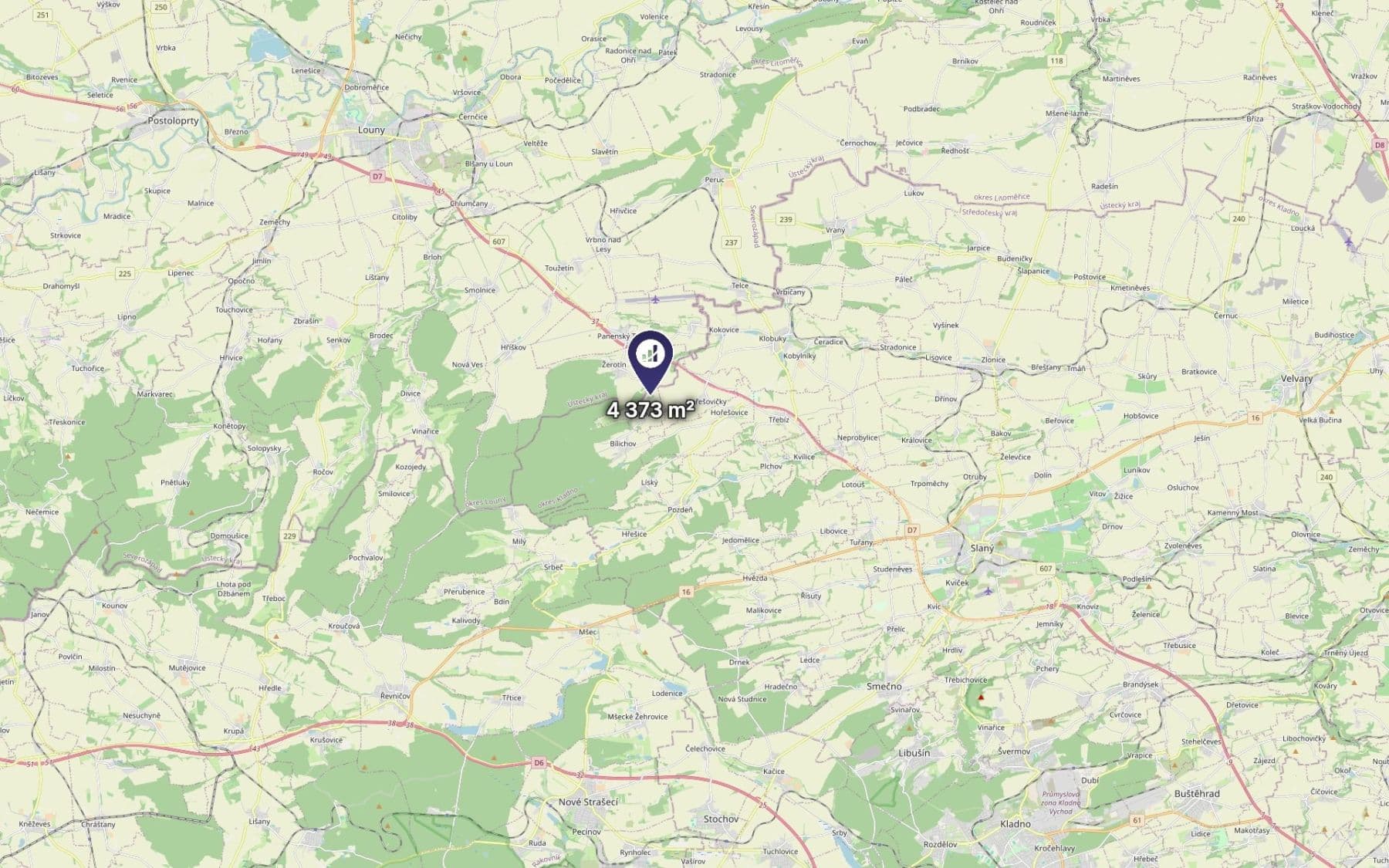 plot for sale, 4,373 m², Zichovec, Středočeský Region plot for sale, 4,373 m², Zichovec, Středočeský Region