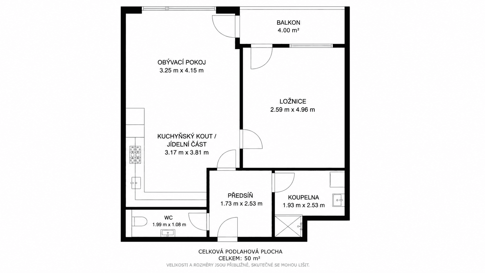 1 bedroom with open-plan kitchen flat to rent, 50 m², Arnošta Valenty, Prague, Prague 1 bedroom with open-plan kitchen flat to rent, 50 m², Arnošta Valenty, Prague, Prague