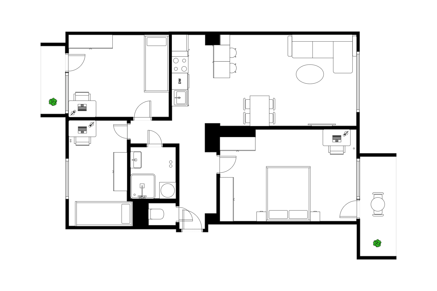 3 bedroom with open-plan kitchen flat for sale, 80 m², U Slavie, Prague, Prague 3 bedroom with open-plan kitchen flat for sale, 80 m², U Slavie, Prague, Prague