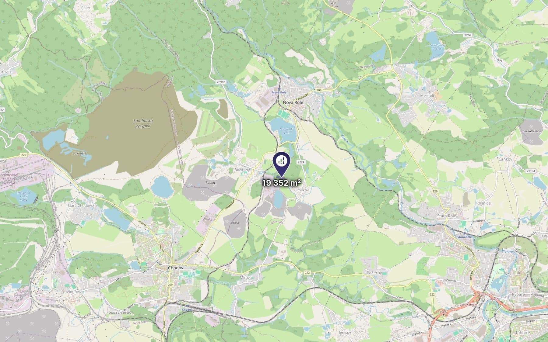 plot for sale, 6,451 m², Nová Role, Karlovarský Region plot for sale, 6,451 m², Nová Role, Karlovarský Region