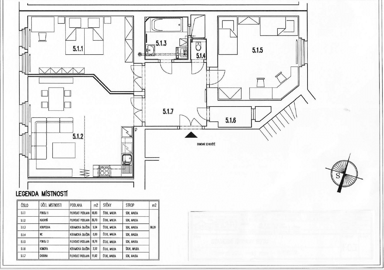 2 bedroom with open-plan kitchen flat to rent, 88 m², Kubelíkova, Prague, Prague 2 bedroom with open-plan kitchen flat to rent, 88 m², Kubelíkova, Prague, Prague