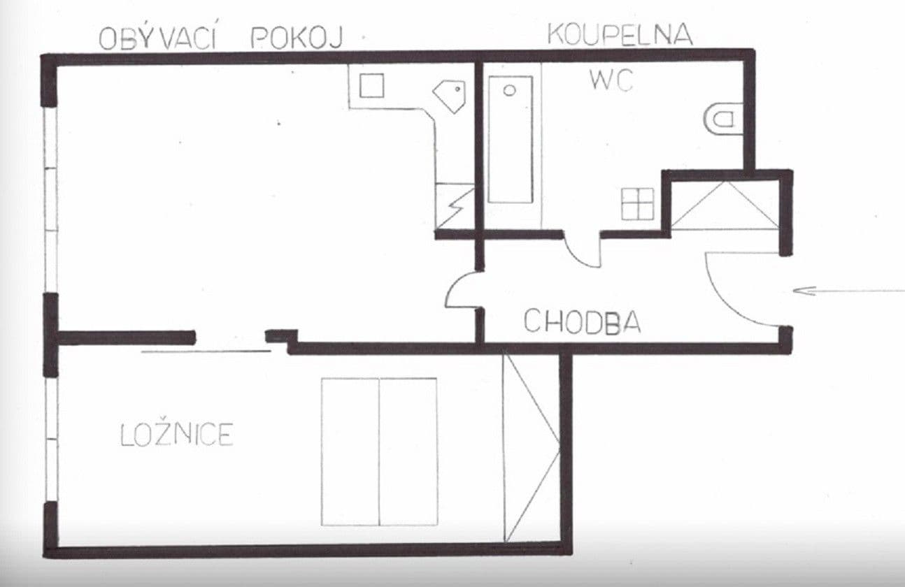1 bedroom with open-plan kitchen flat to rent, 43 m², K Dálnici, Prague, Prague 1 bedroom with open-plan kitchen flat to rent, 43 m², K Dálnici, Prague, Prague