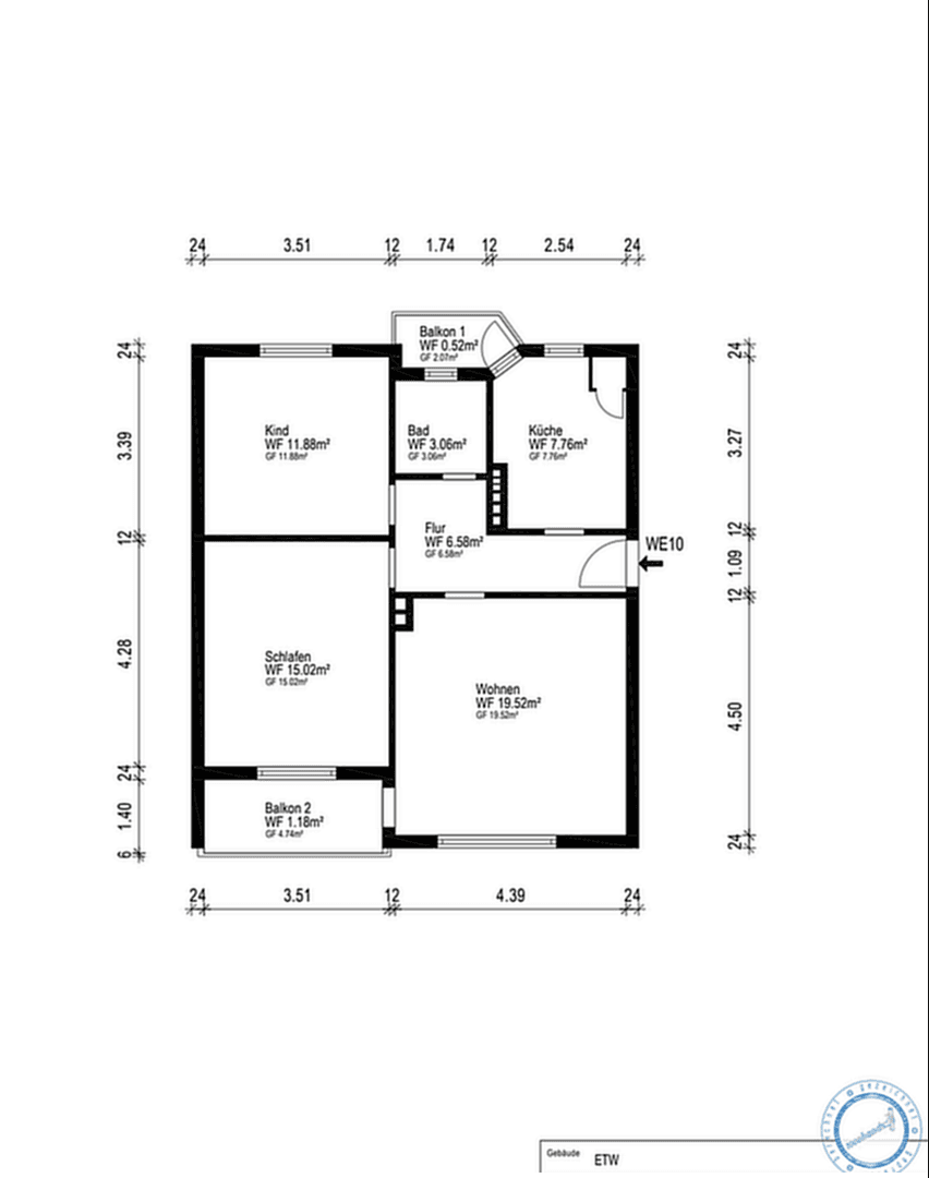 3 bedroom flat to rent, 68 m², Bremerhaven, Bremen 3 bedroom flat to rent, 68 m², Bremerhaven, Bremen