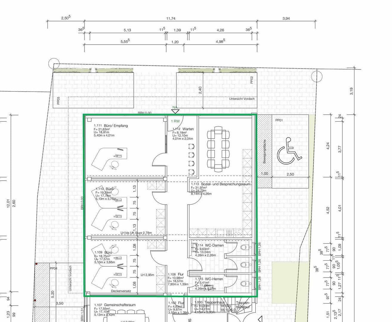 office to rent, 126 m², Auricher Straße 7, Wittmund, Lower Saxony office to rent, 126 m², Auricher Straße 7, Wittmund, Lower Saxony