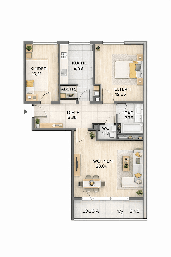 3 bedroom flat for sale, 76 m², Hochstiftstraße 3, Paderborn, North Rhine-Westphalia 3 bedroom flat for sale, 76 m², Hochstiftstraße 3, Paderborn, North Rhine-Westphalia