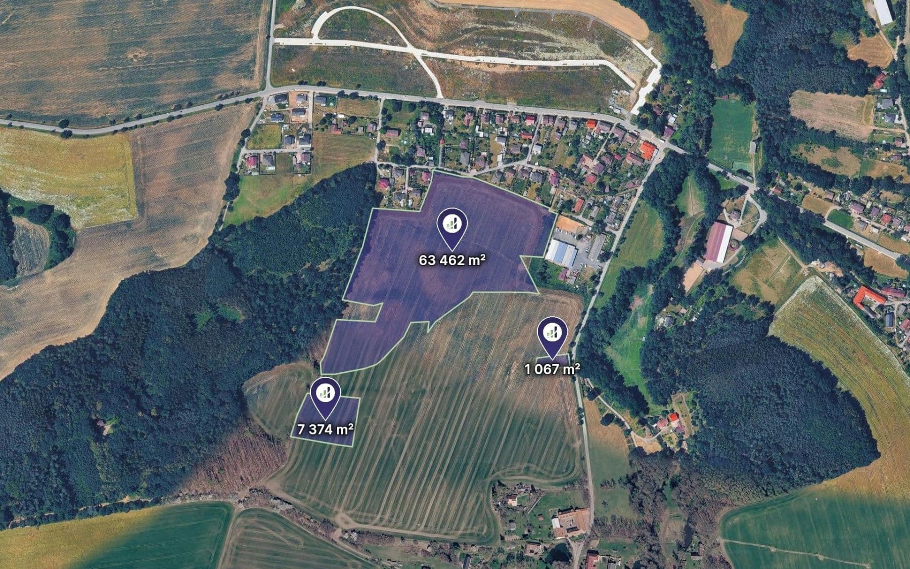 plot for sale, 71,903 m², Bystřice, Středočeský Region plot for sale, 71,903 m², Bystřice, Středočeský Region