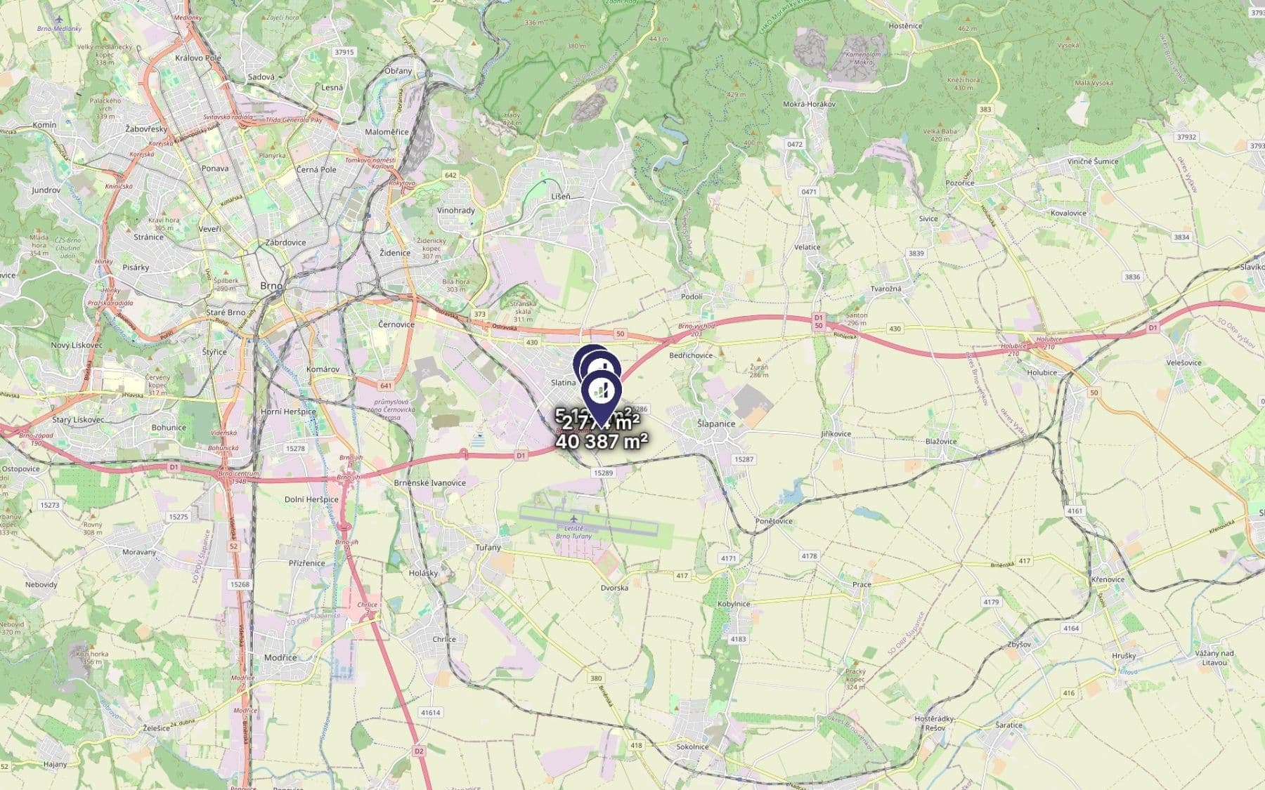 plot for sale, 4,024 m², Brno, Jihomoravský Region plot for sale, 4,024 m², Brno, Jihomoravský Region