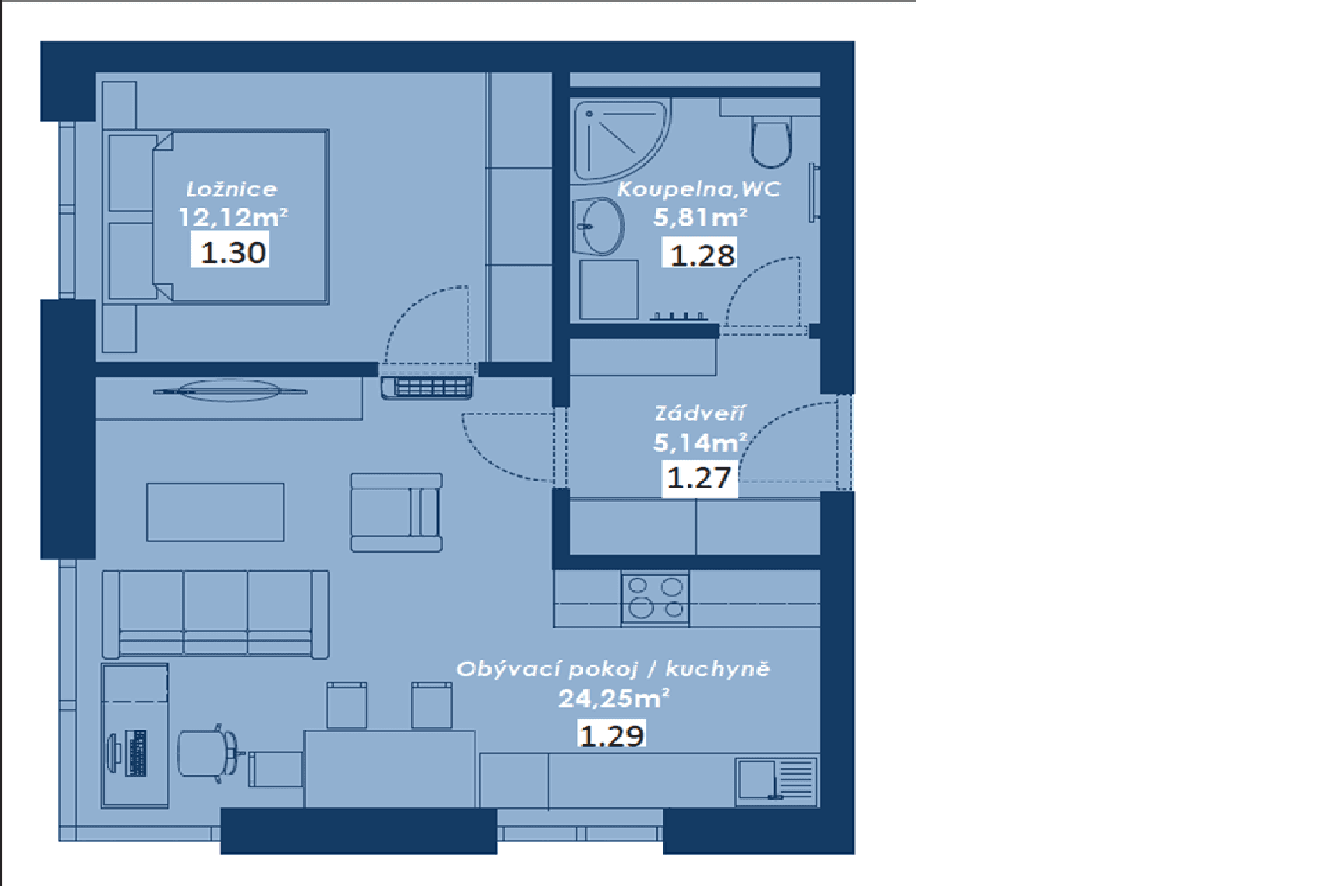 1 bedroom with open-plan kitchen flat to rent, 47 m², Zahradní, Bzenec, Jihomoravský Region 1 bedroom with open-plan kitchen flat to rent, 47 m², Zahradní, Bzenec, Jihomoravský Region