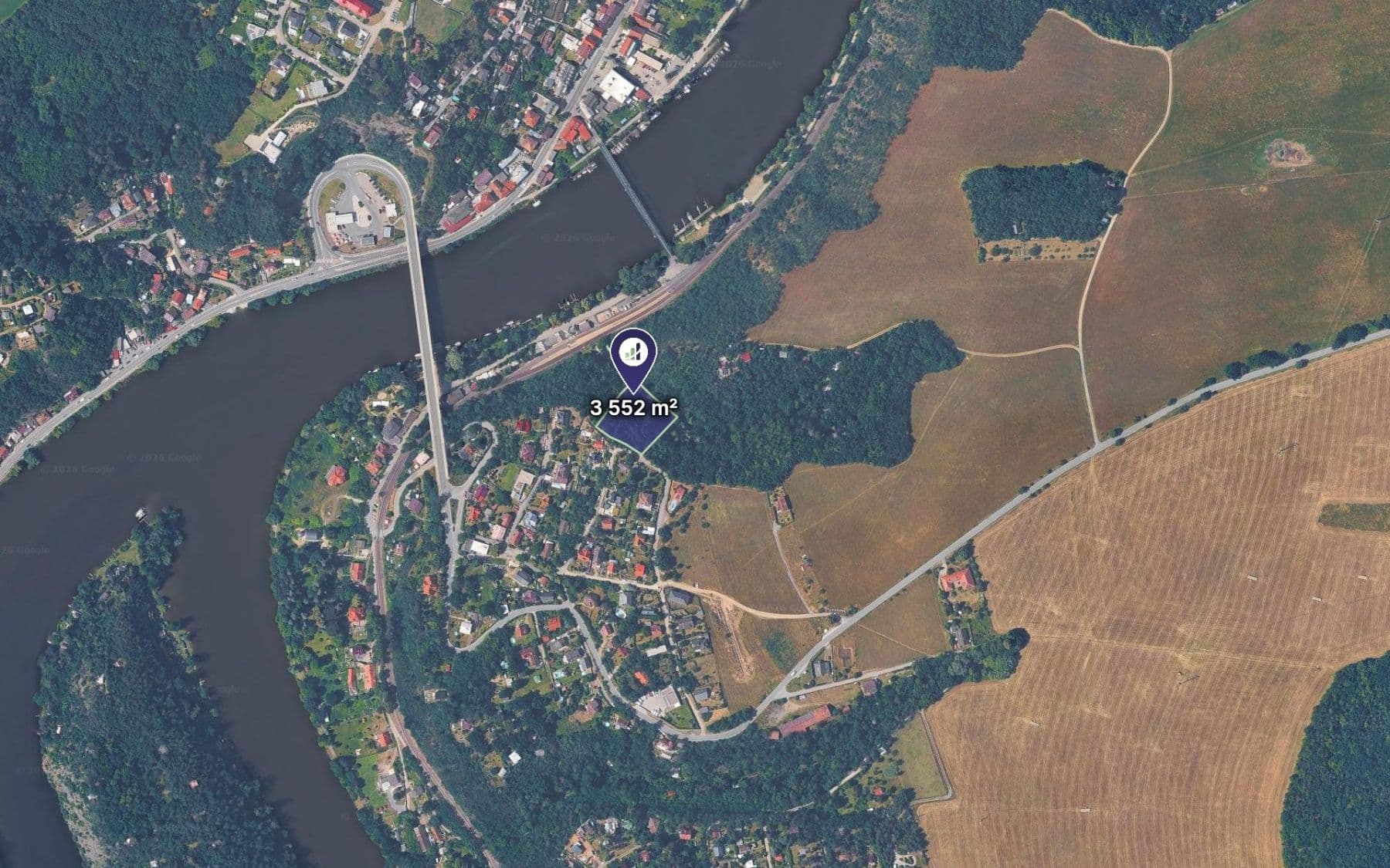plot for sale, 3,552 m², Davle, Středočeský Region plot for sale, 3,552 m², Davle, Středočeský Region