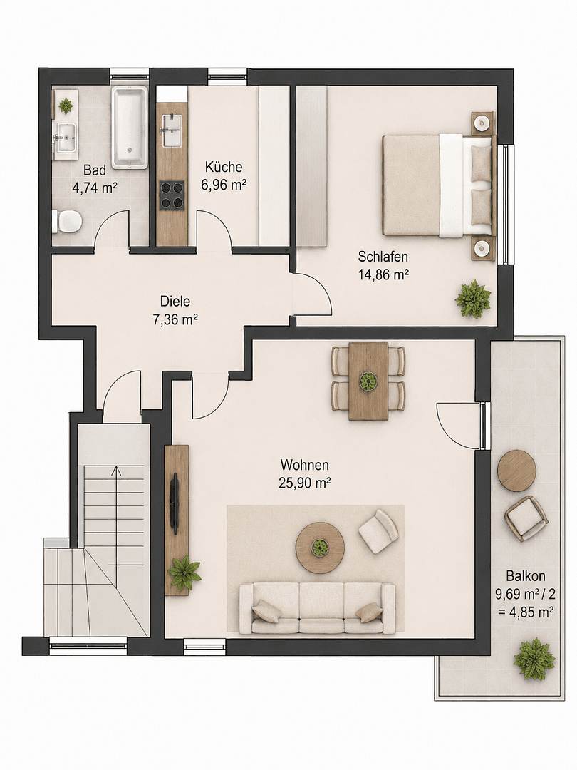 2 bedroom flat to rent, 66 m², Am Geifen, Mainz, Rhineland-Palatinate 2 bedroom flat to rent, 66 m², Am Geifen, Mainz, Rhineland-Palatinate