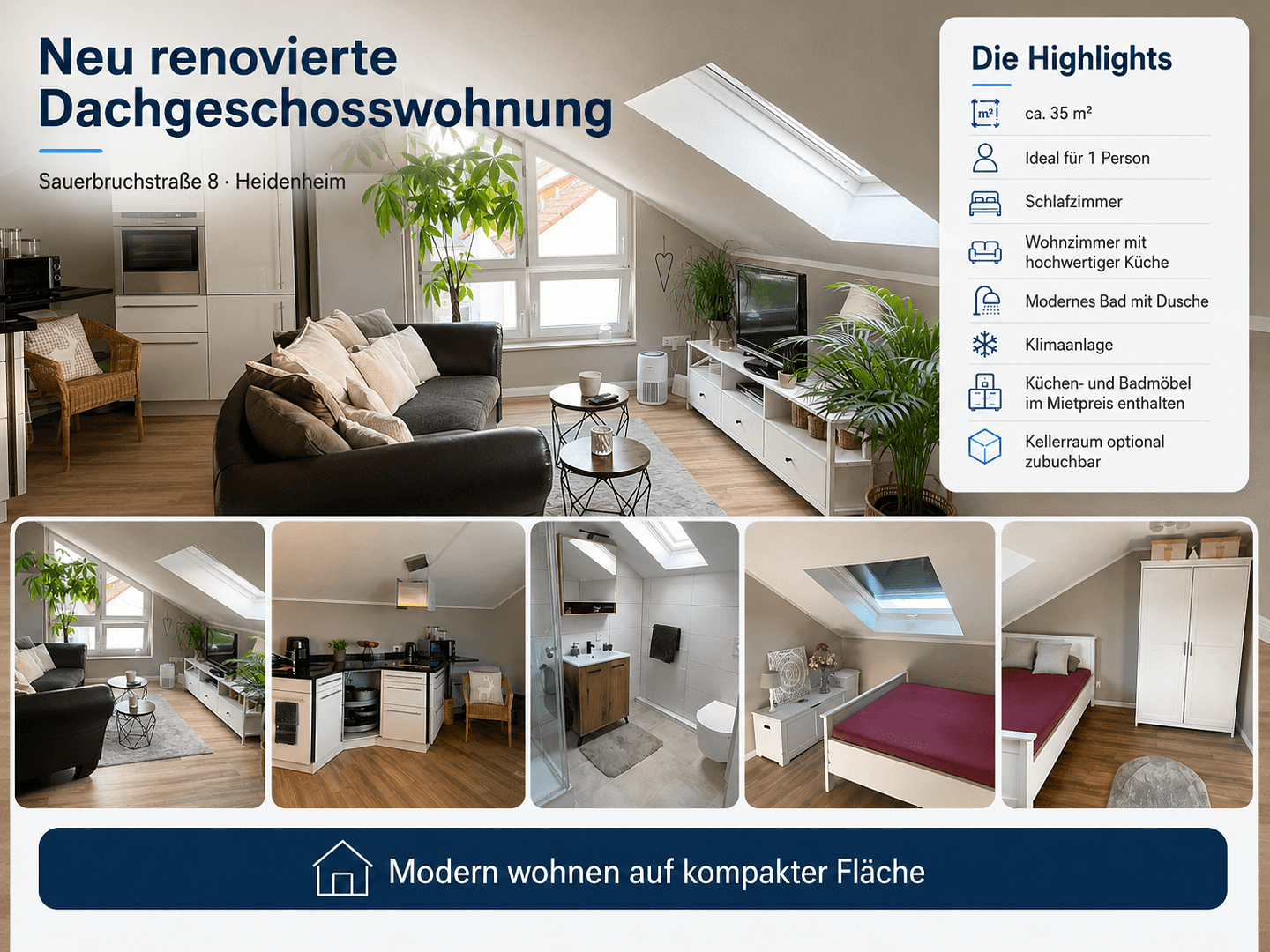 2 bedroom flat to rent, 35 m², Heidenheim an der Brenz, Baden-Württemberg 2 bedroom flat to rent, 35 m², Heidenheim an der Brenz, Baden-Württemberg