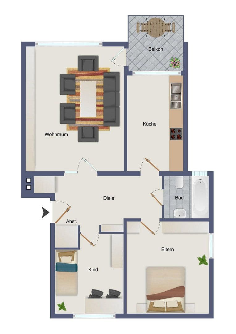 2 bedroom with open-plan kitchen flat for sale, 72 m², Oberhausen, North Rhine-Westphalia 2 bedroom with open-plan kitchen flat for sale, 72 m², Oberhausen, North Rhine-Westphalia