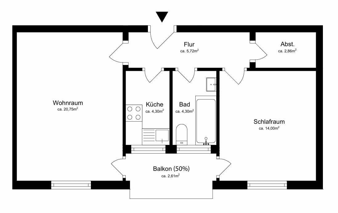 2 bedroom flat to rent, 55 m², Dr. Otto-Höchtl-Straße 18a, Straubing, Bavaria 2 bedroom flat to rent, 55 m², Dr. Otto-Höchtl-Straße 18a, Straubing, Bavaria