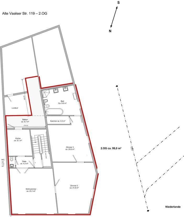 3 bedroom flat for sale, 99 m², Alte Vaalserstraße, Aachen, North Rhine-Westphalia 3 bedroom flat for sale, 99 m², Alte Vaalserstraße, Aachen, North Rhine-Westphalia