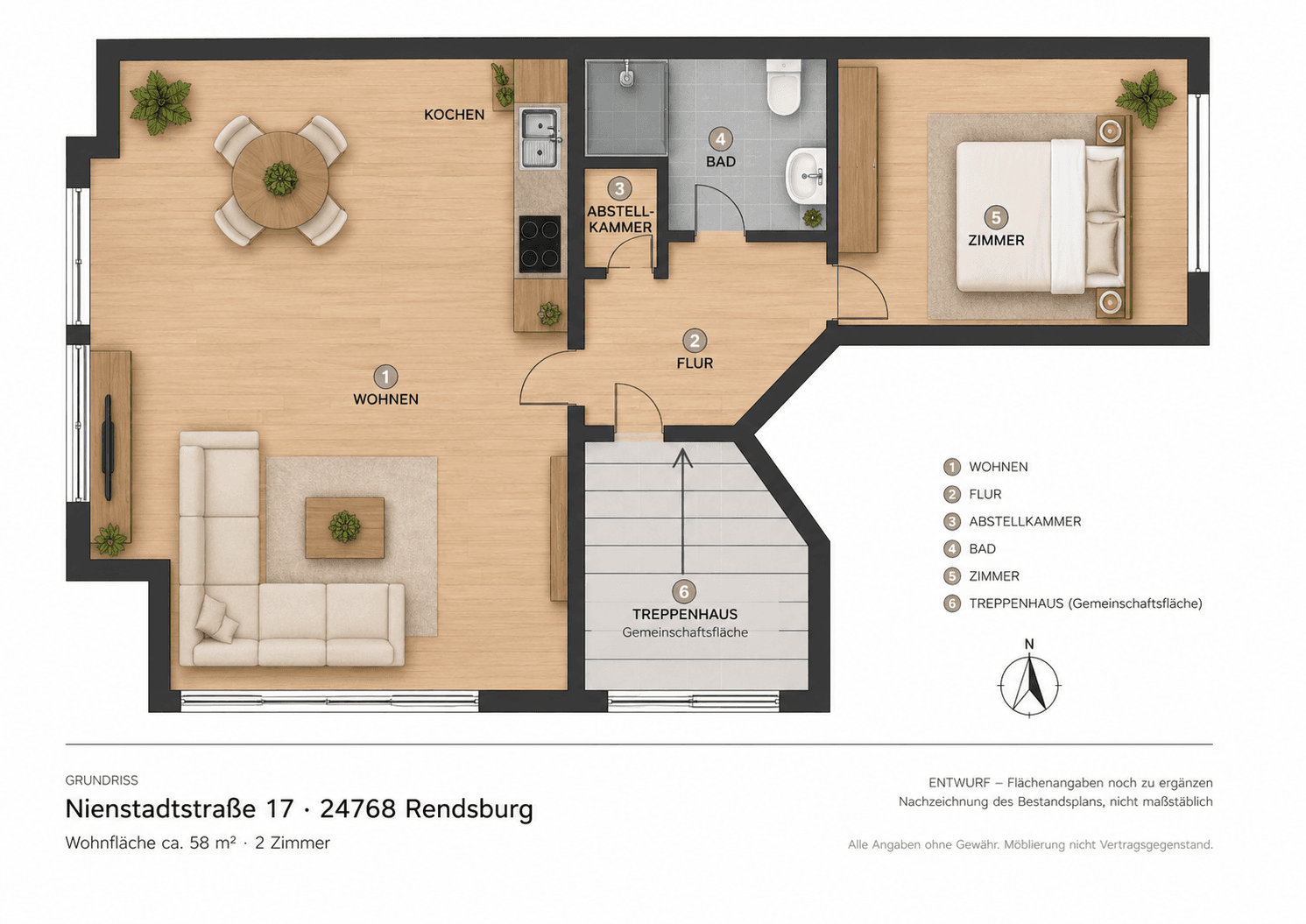 2 bedroom flat for sale, 58 m², Rendsburg, Schleswig-Holstein 2 bedroom flat for sale, 58 m², Rendsburg, Schleswig-Holstein