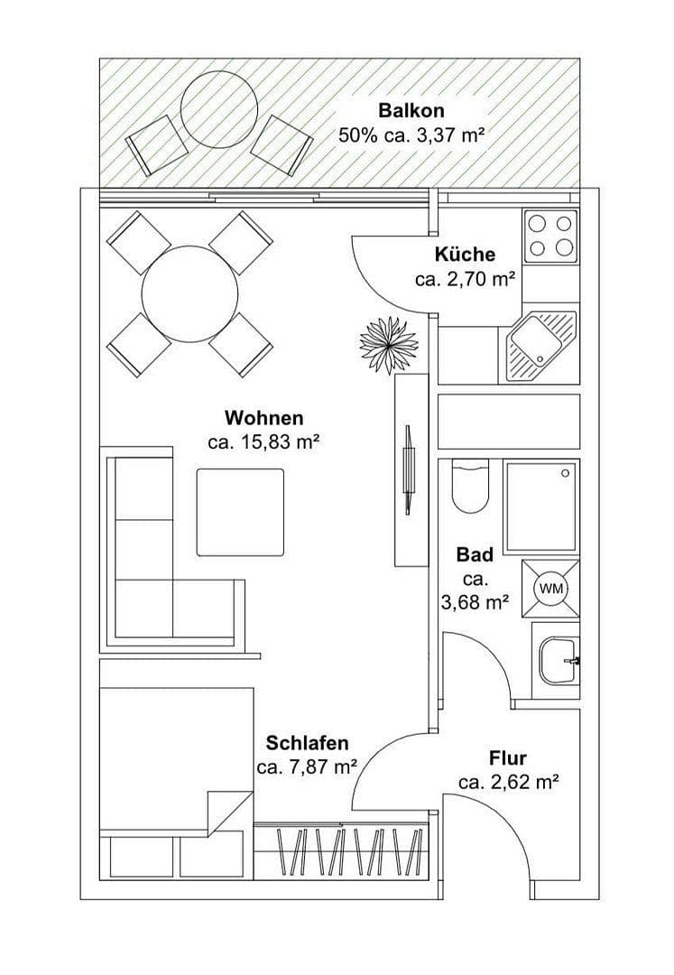 Studio flat for sale, 36 m², München, Bavaria Studio flat for sale, 36 m², München, Bavaria