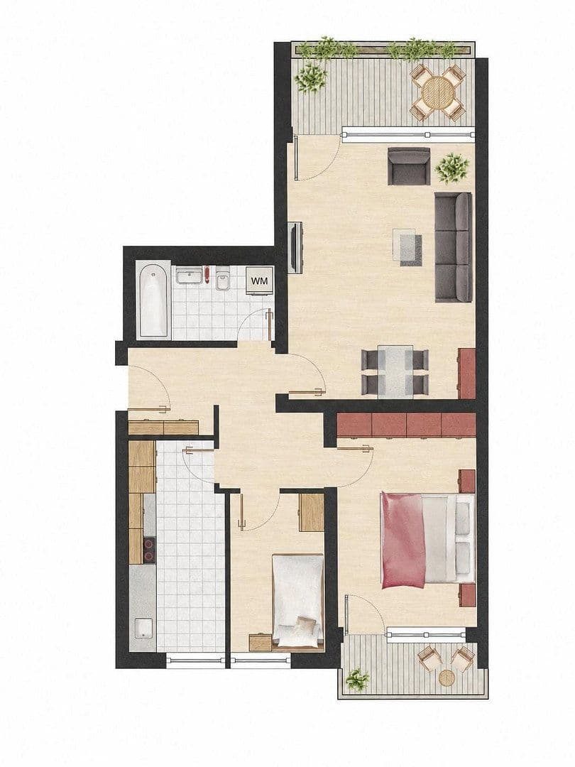 1 bedroom with open-plan kitchen flat for sale, 71 m², Maximilianstraße 12, Germering, Bavaria 1 bedroom with open-plan kitchen flat for sale, 71 m², Maximilianstraße 12, Germering, Bavaria