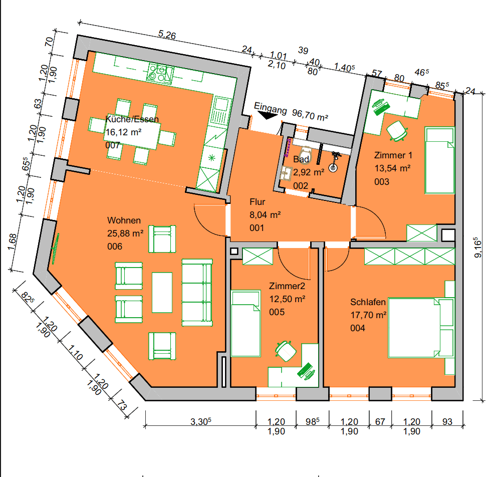 4 bedroom flat to rent, 97 m², Hamburg, Hamburg 4 bedroom flat to rent, 97 m², Hamburg, Hamburg