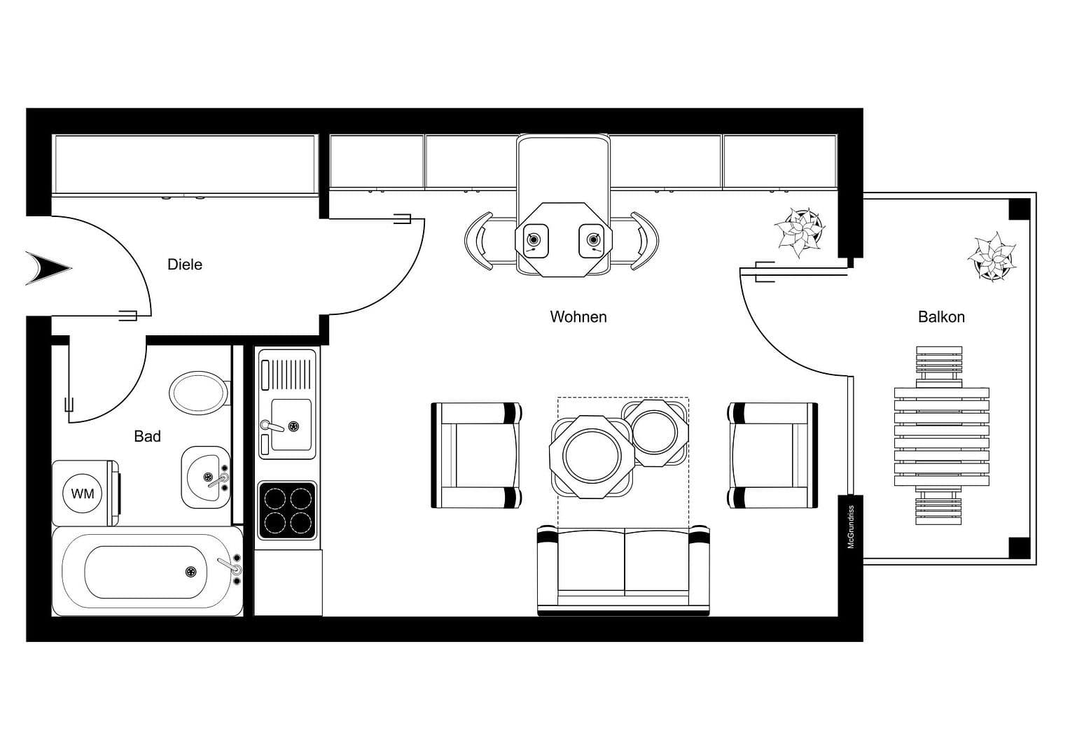 1 bedroom flat to rent, 34 m², Wassermannstraße 1A, Bamberg, Bavaria 1 bedroom flat to rent, 34 m², Wassermannstraße 1A, Bamberg, Bavaria