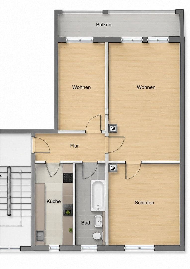 3 bedroom flat to rent, 62 m², Neubau 16, Elterlein, Saxony 3 bedroom flat to rent, 62 m², Neubau 16, Elterlein, Saxony