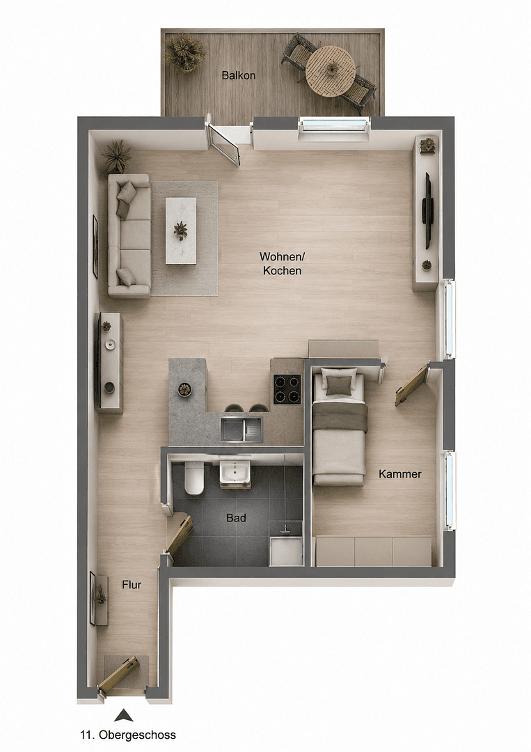 2 bedroom flat for sale, 49 m², Brunnthal, Bavaria 2 bedroom flat for sale, 49 m², Brunnthal, Bavaria
