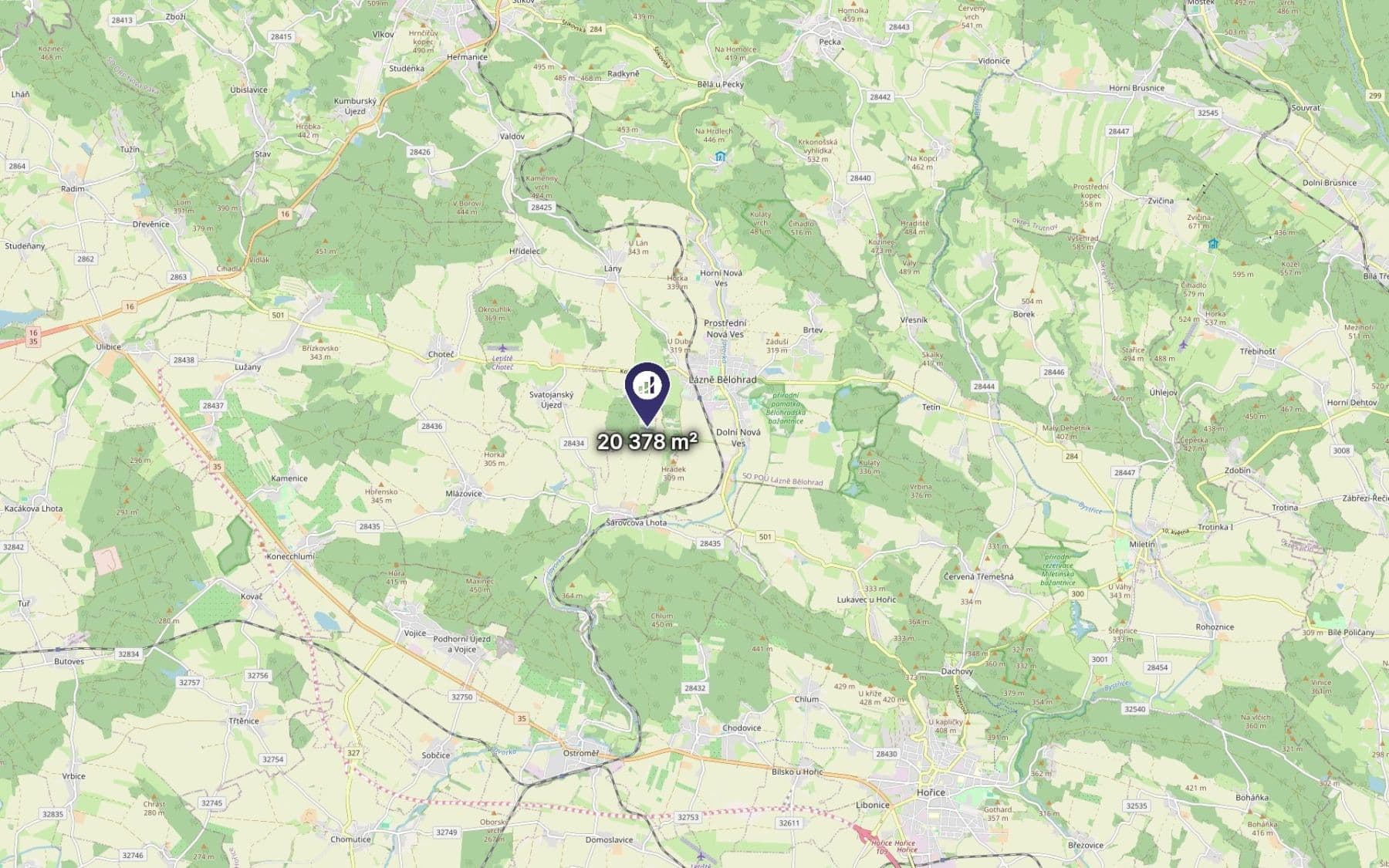 plot for sale, 20,378 m², Svatojanský Újezd, Královéhradecký Region plot for sale, 20,378 m², Svatojanský Újezd, Královéhradecký Region