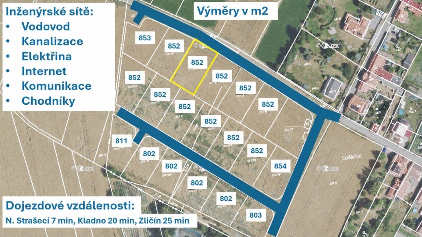 plot for sale, 852 m², Mšecké Žehrovice, Středočeský Region plot for sale, 852 m², Mšecké Žehrovice, Středočeský Region