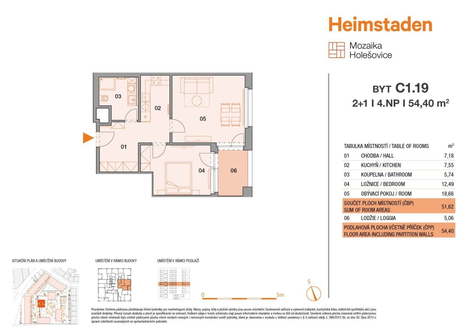 2 bedroom flat to rent, 54 m², U Pergamenky, Prague, Prague 2 bedroom flat to rent, 54 m², U Pergamenky, Prague, Prague
