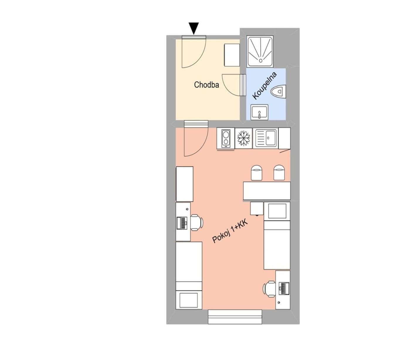 Studio flat to rent, 27 m², Magisterská, Plzeň, Plzeňský Region Studio flat to rent, 27 m², Magisterská, Plzeň, Plzeňský Region
