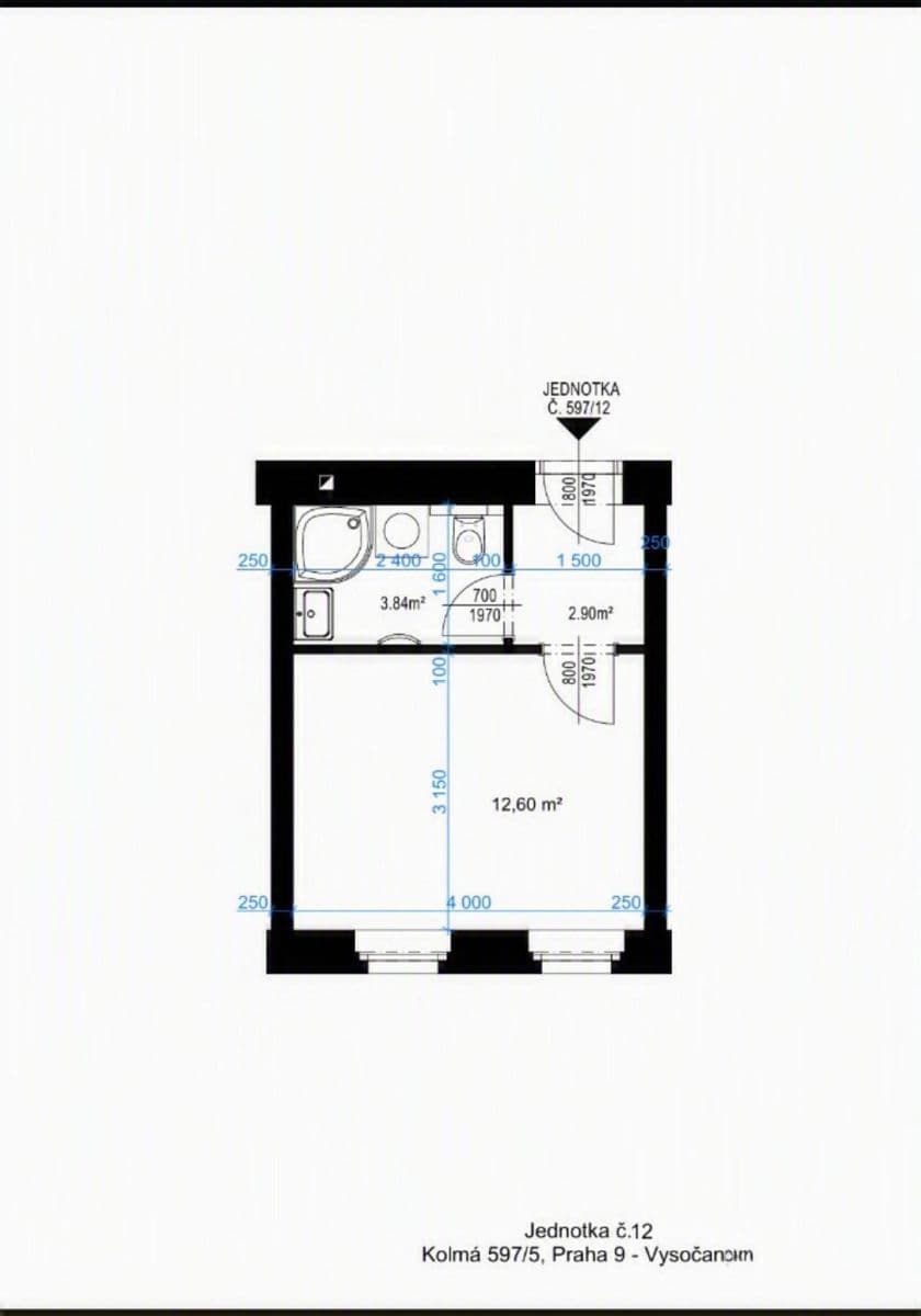 Studio flat to rent, 19 m², Kolmá, Prague, Prague Studio flat to rent, 19 m², Kolmá, Prague, Prague