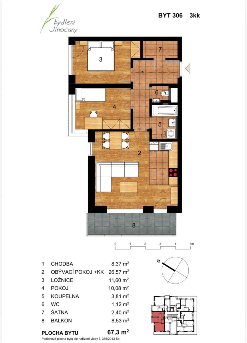 2 bedroom with open-plan kitchen flat to rent, 68 m², Emy Destinové, Jinočany, Středočeský Region 2 bedroom with open-plan kitchen flat to rent, 68 m², Emy Destinové, Jinočany, Středočeský Region