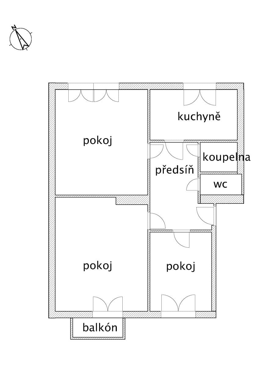 3 bedroom flat to rent, 81 m², Naskové, Prague, Prague 3 bedroom flat to rent, 81 m², Naskové, Prague, Prague