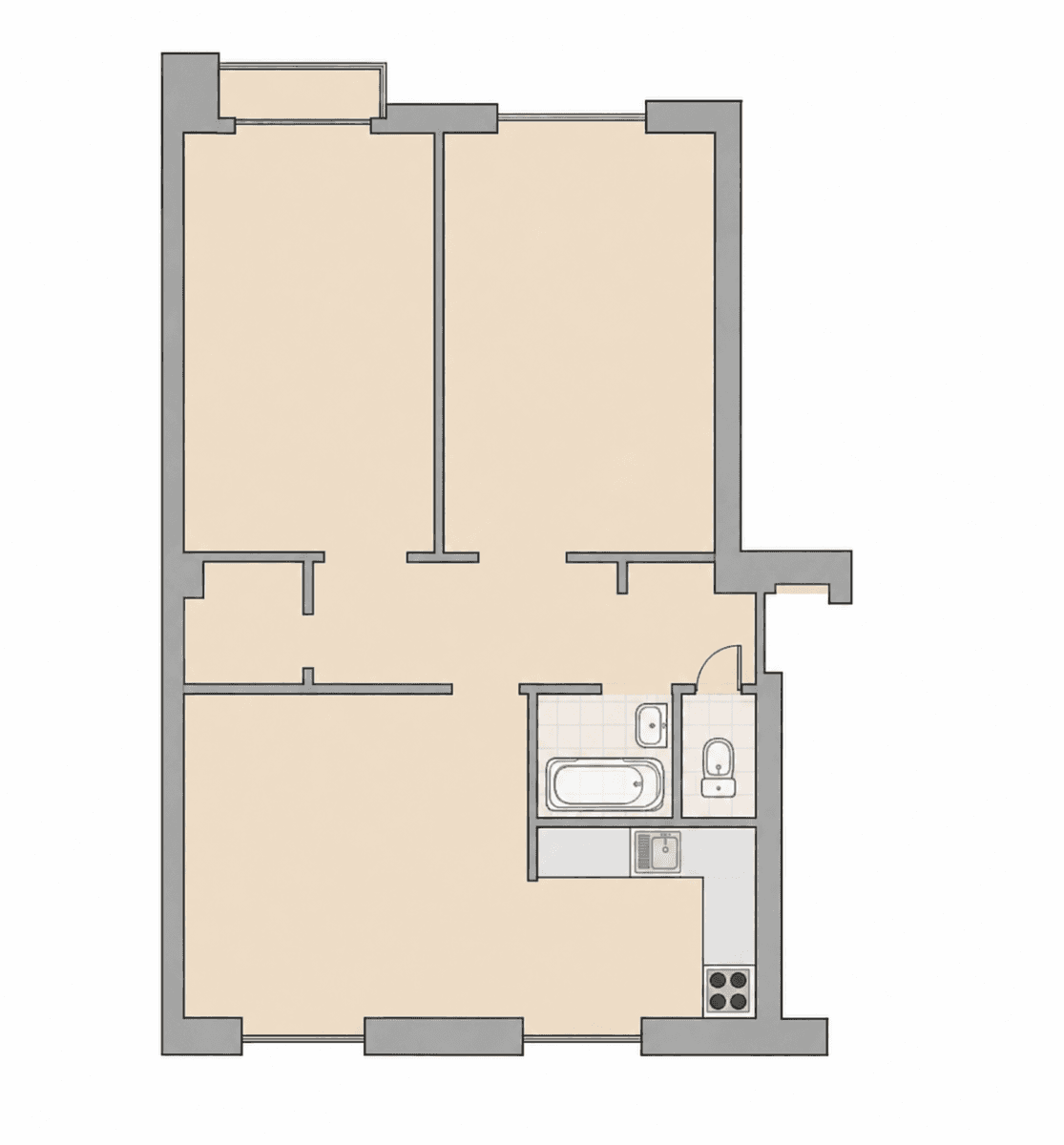 2 bedroom with open-plan kitchen flat to rent, 65 m², Myslivečkova, Prague, Prague 2 bedroom with open-plan kitchen flat to rent, 65 m², Myslivečkova, Prague, Prague