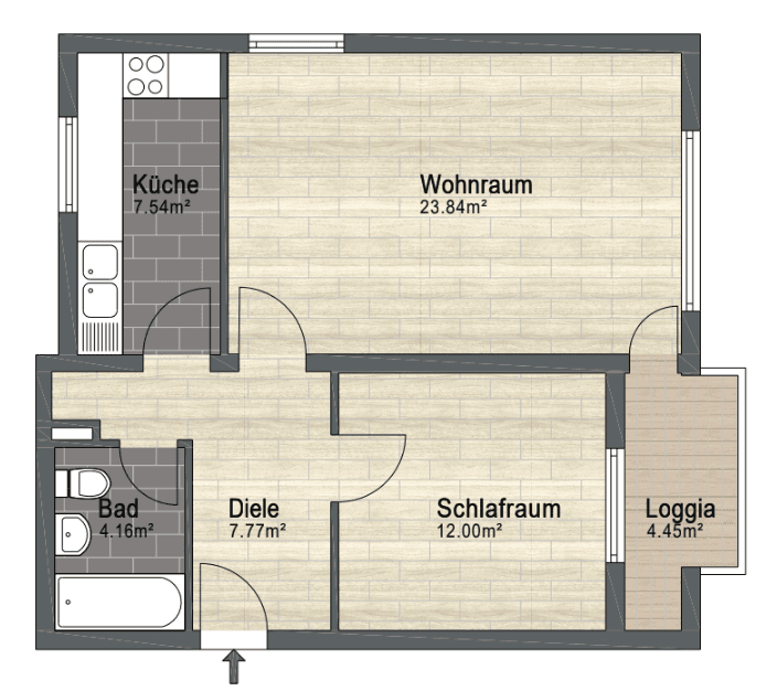2 bedroom flat to rent, 57 m², Berliner Straße 1, Hanover, Lower Saxony 2 bedroom flat to rent, 57 m², Berliner Straße 1, Hanover, Lower Saxony