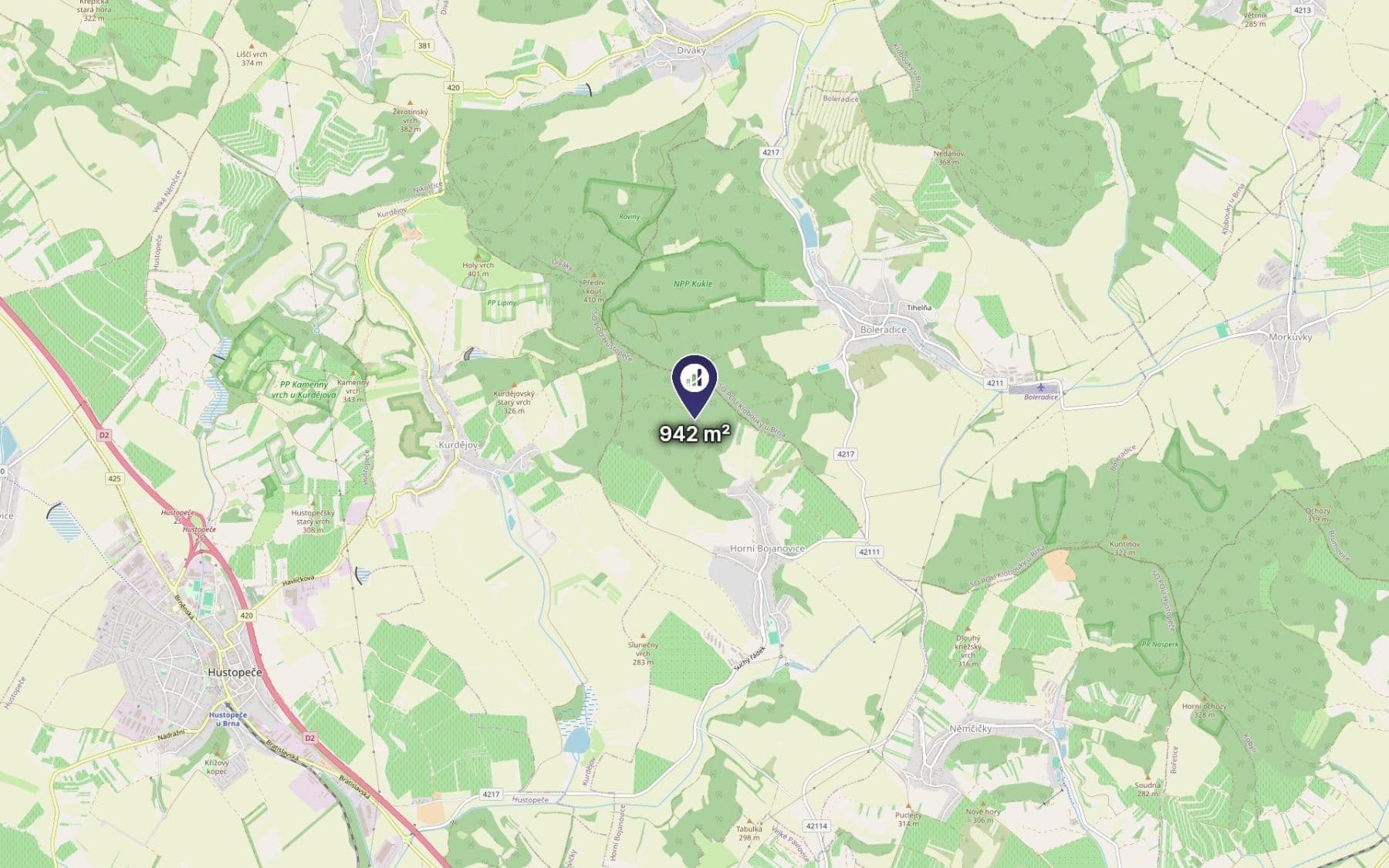 plot for sale, 942 m², Horní Bojanovice, Jihomoravský Region plot for sale, 942 m², Horní Bojanovice, Jihomoravský Region