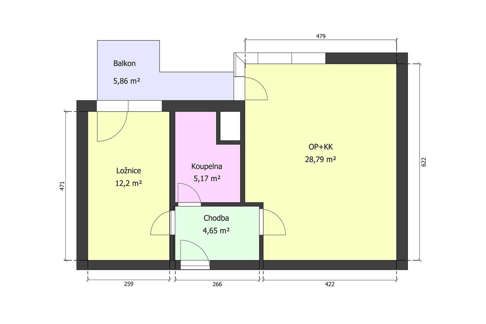 1 bedroom with open-plan kitchen flat to rent, 53 m², Mezilehlá, Prague, Prague 1 bedroom with open-plan kitchen flat to rent, 53 m², Mezilehlá, Prague, Prague