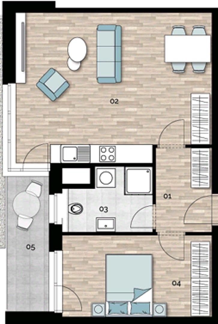 1 bedroom with open-plan kitchen flat to rent, 53 m², Mezilehlá, Prague, Prague 1 bedroom with open-plan kitchen flat to rent, 53 m², Mezilehlá, Prague, Prague