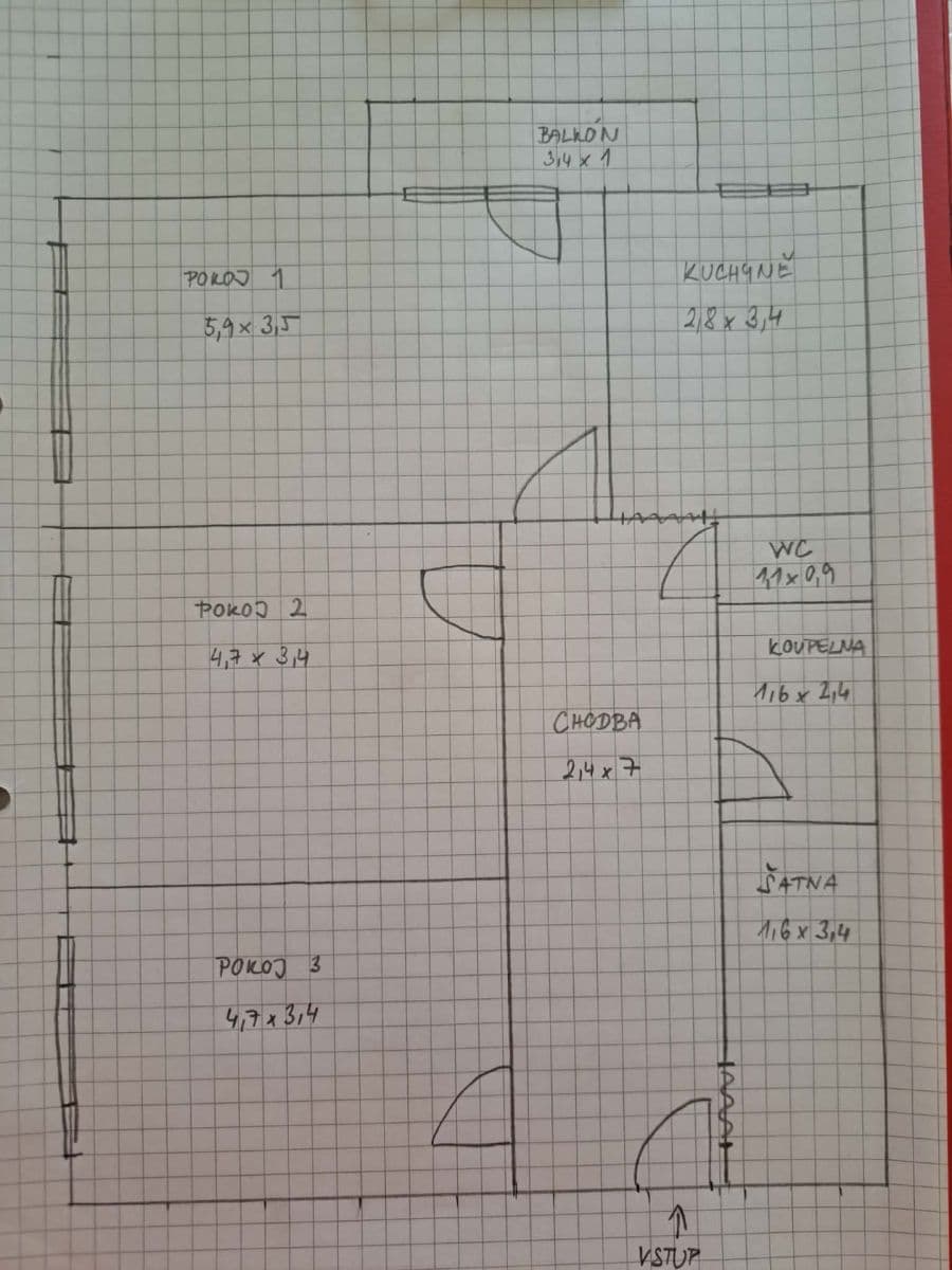 3 bedroom flat to rent, 96 m², Lipová alej, Písek, Jihočeský Region 3 bedroom flat to rent, 96 m², Lipová alej, Písek, Jihočeský Region