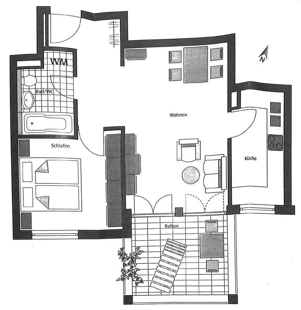 2 bedroom flat to rent, 54 m², Starnberg, Bavaria 2 bedroom flat to rent, 54 m², Starnberg, Bavaria