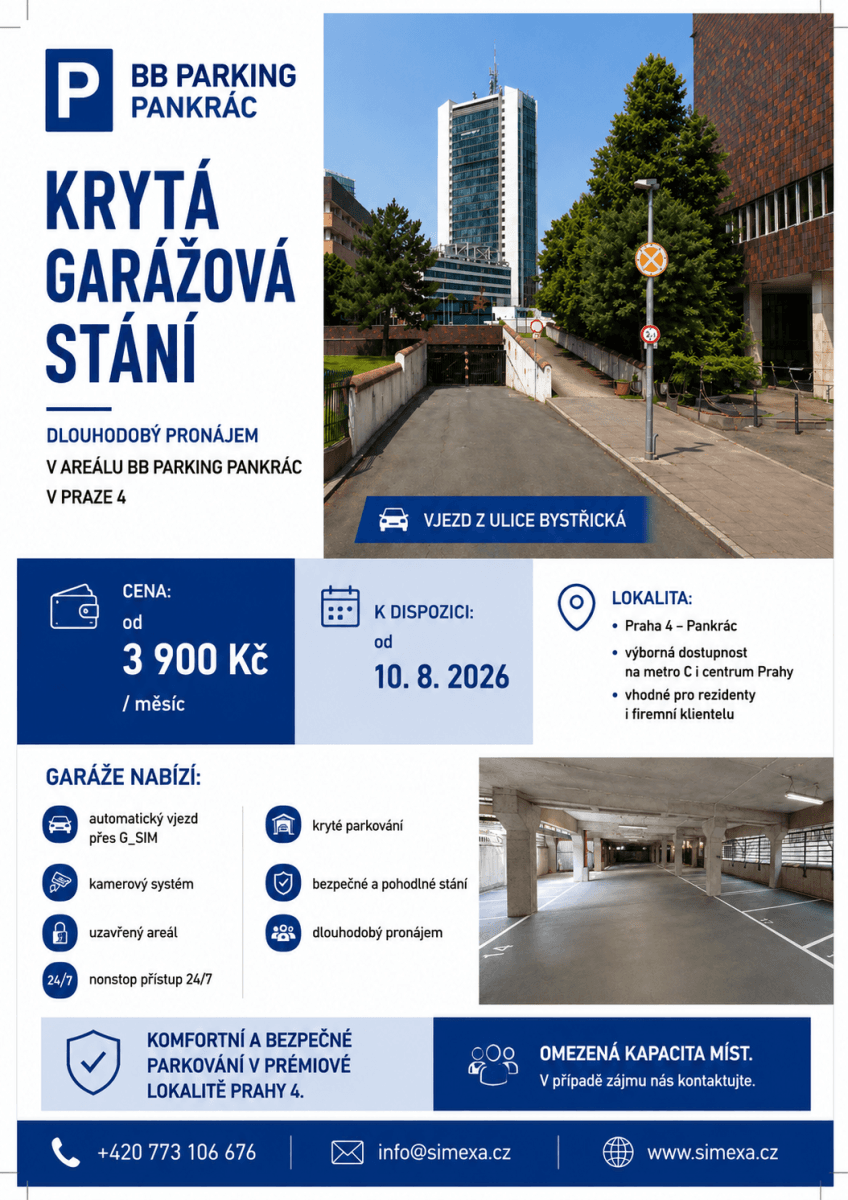 garage to rent, 14 m², Bystřická, Prague, Prague garage to rent, 14 m², Bystřická, Prague, Prague