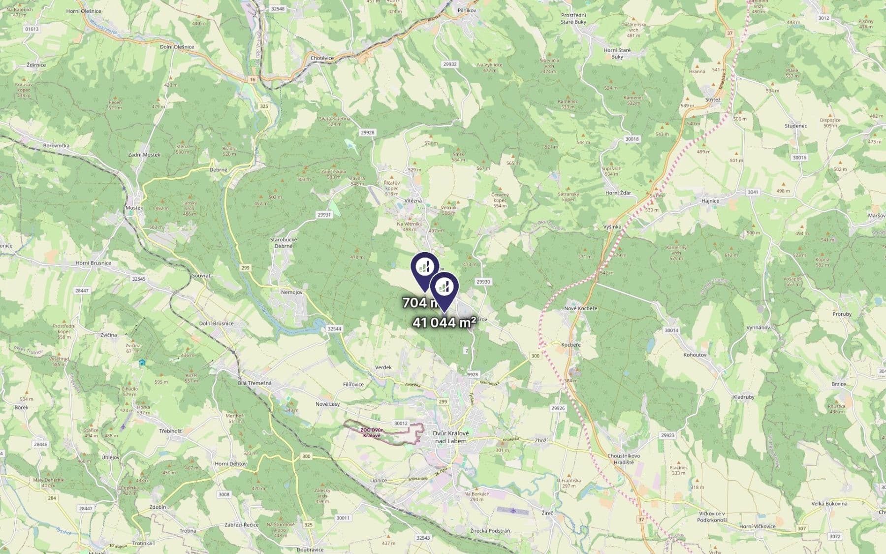 plot for sale, 6,958 m², Vítězná, Královéhradecký Region plot for sale, 6,958 m², Vítězná, Královéhradecký Region