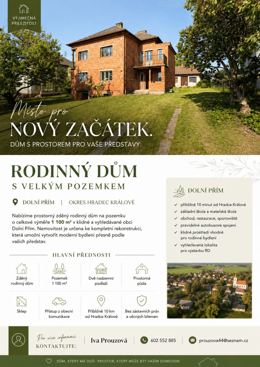 house for sale, 212 m², Dolní Přím, Královéhradecký Region house for sale, 212 m², Dolní Přím, Královéhradecký Region
