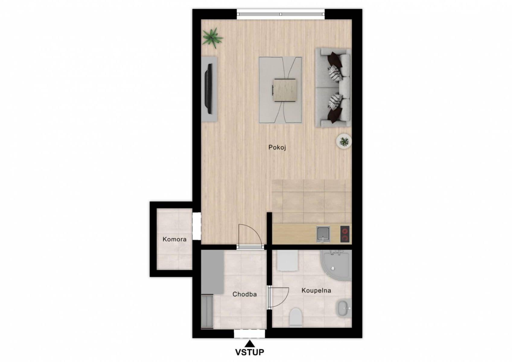 Studio flat for sale, 30 m², Bukolská, Prague, Prague Studio flat for sale, 30 m², Bukolská, Prague, Prague