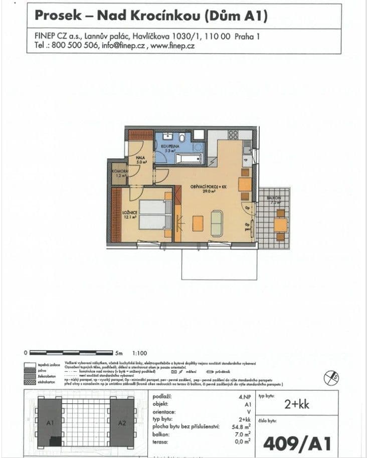 1 bedroom with open-plan kitchen flat for sale, 55 m², Prosecká, Prague, Prague 1 bedroom with open-plan kitchen flat for sale, 55 m², Prosecká, Prague, Prague