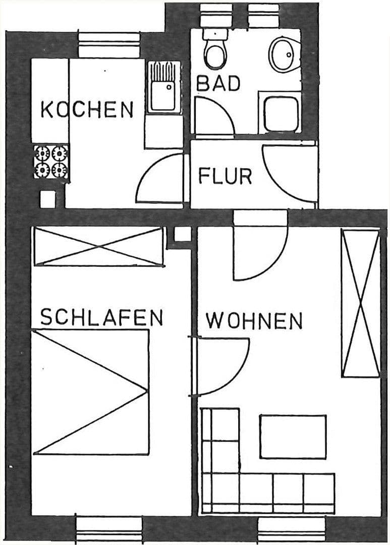 2 bedroom flat to rent, 40 m², Frankenstr. 139, Nürnberg, Bavaria 2 bedroom flat to rent, 40 m², Frankenstr. 139, Nürnberg, Bavaria