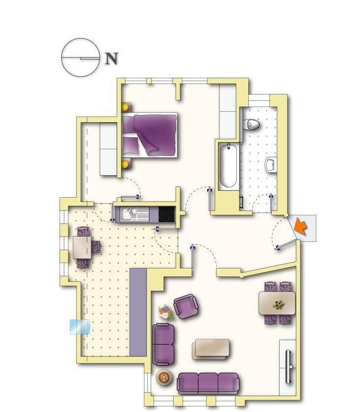 2 bedroom flat to rent, 77 m², Südstraße 2A, Markkleeberg, Saxony 2 bedroom flat to rent, 77 m², Südstraße 2A, Markkleeberg, Saxony