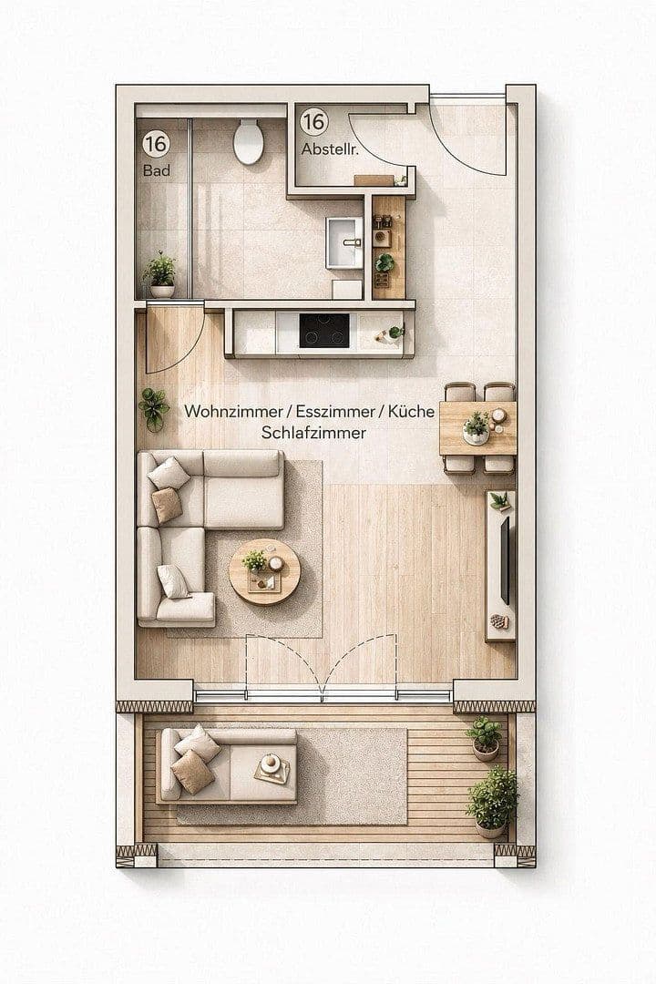 1 bedroom flat to rent, 44 m², Heilbronner Str. 6, Frankfurt, Hesse 1 bedroom flat to rent, 44 m², Heilbronner Str. 6, Frankfurt, Hesse