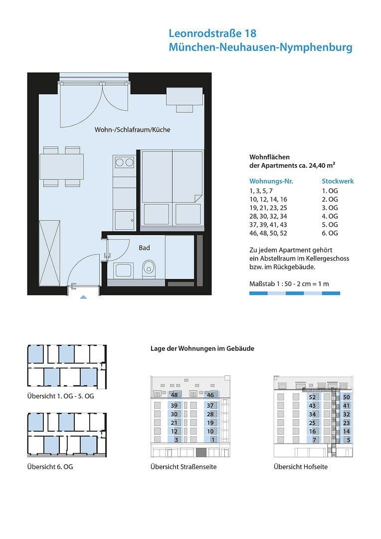1 bedroom flat to rent, 25 m², Leonrodstrasse 18, München, Bavaria 1 bedroom flat to rent, 25 m², Leonrodstrasse 18, München, Bavaria