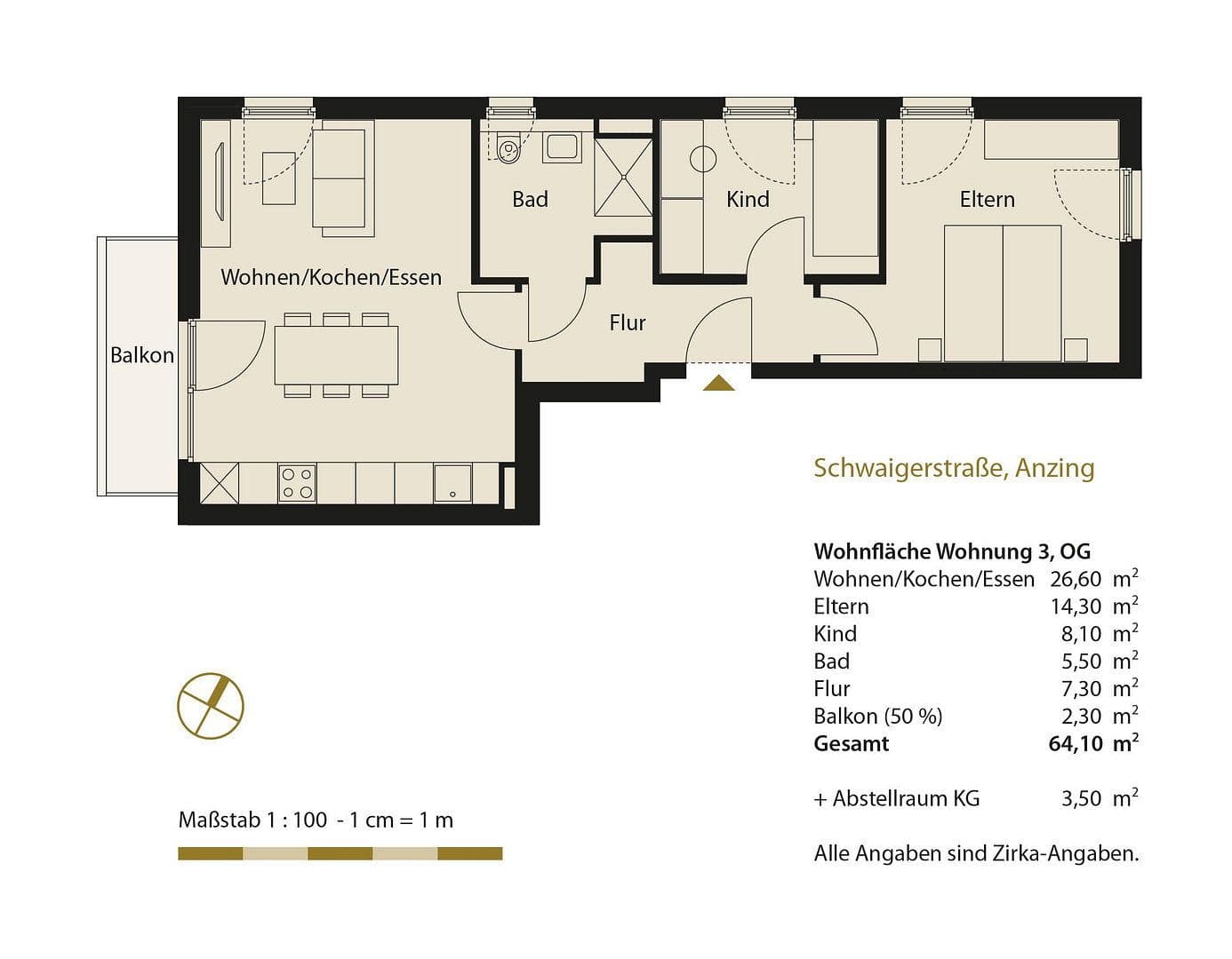 3 bedroom flat to rent, 65 m², Anzing, Bavaria 3 bedroom flat to rent, 65 m², Anzing, Bavaria
