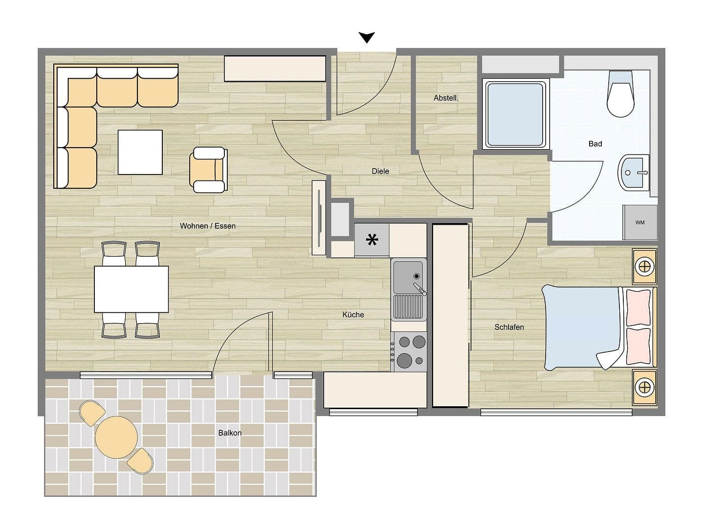2 bedroom flat to rent, 57 m², Mering, Bavaria 2 bedroom flat to rent, 57 m², Mering, Bavaria